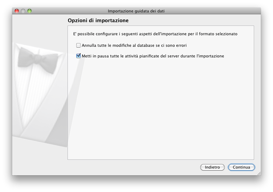 02 Opzioni di Importazione