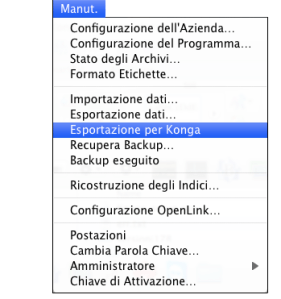 Esportazione per Konga