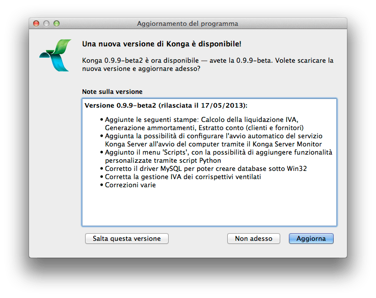 nuova versione di Konga