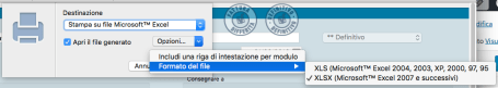 opzioni excel